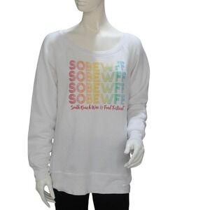Flavour Gallery SOBEWFF White Graphic Sweatshirt Size Large